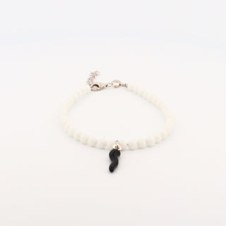 Bracelet The Iconic Pearls Fine Stones Horn Silver