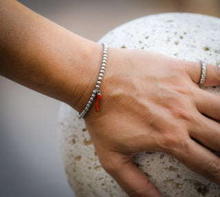 Steel Bracelet – Beads & Horn | L’Iconica